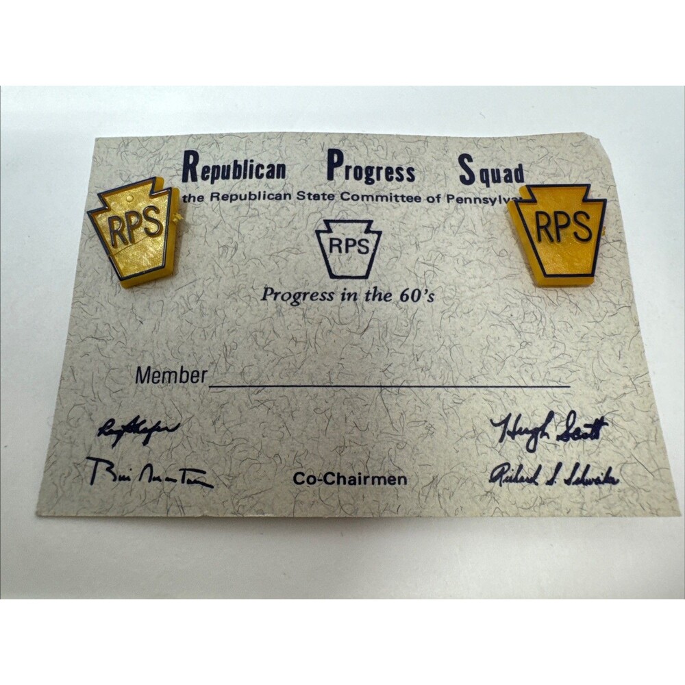 Pennsylvania REPUBLICAN PROGRESS SQUAD GOP campaign pin button political Member